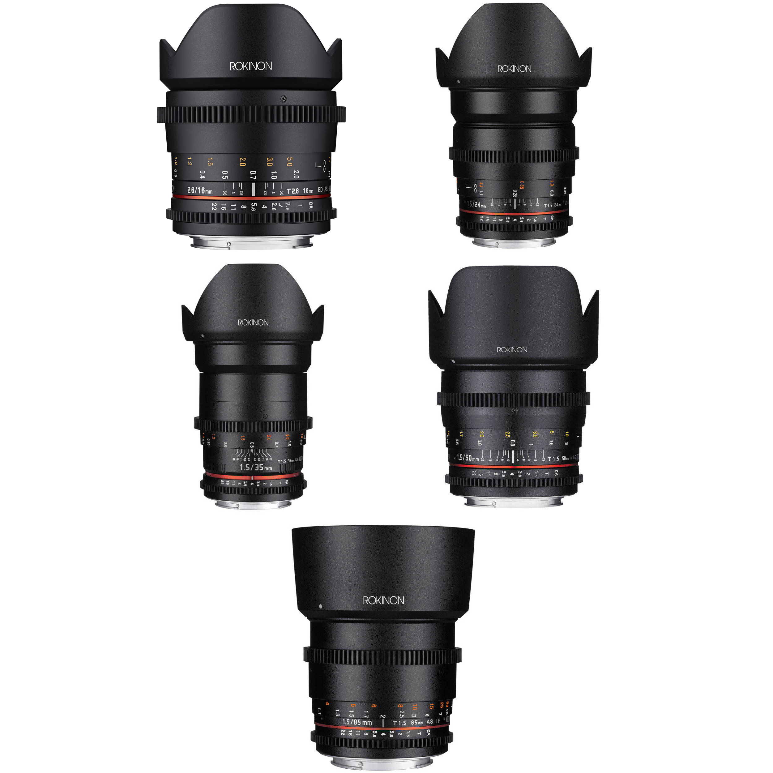 Rokinon Cine DS 5 Lens Kit with Sony E-Mount 3 Rokinon Cine DS 5 Lens Kit with Sony E-Mount 3